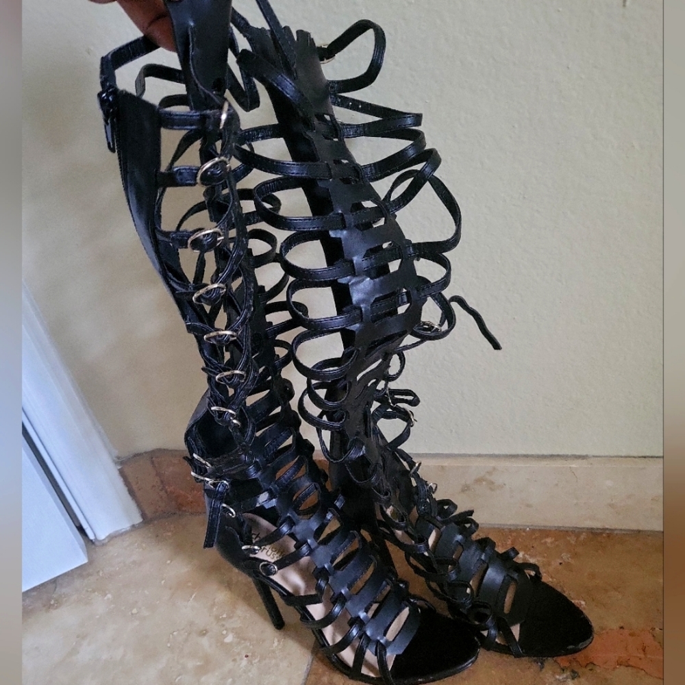 Knee high sandals